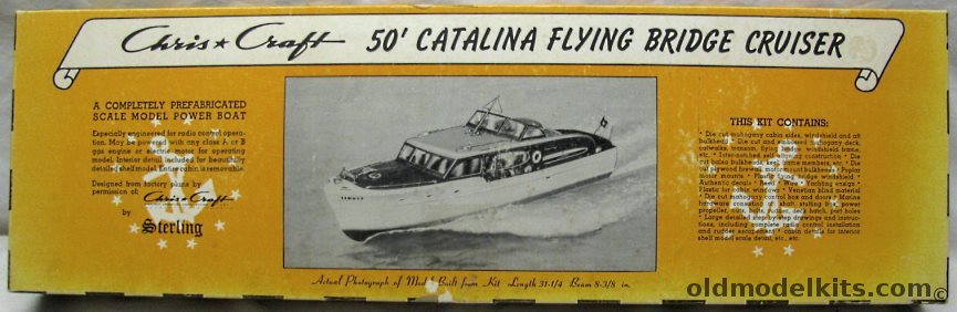 Sterling 1/19 Chris Craft 50' Catalina 31 Inches Long for Radio Control (RC), B-7M plastic model kit